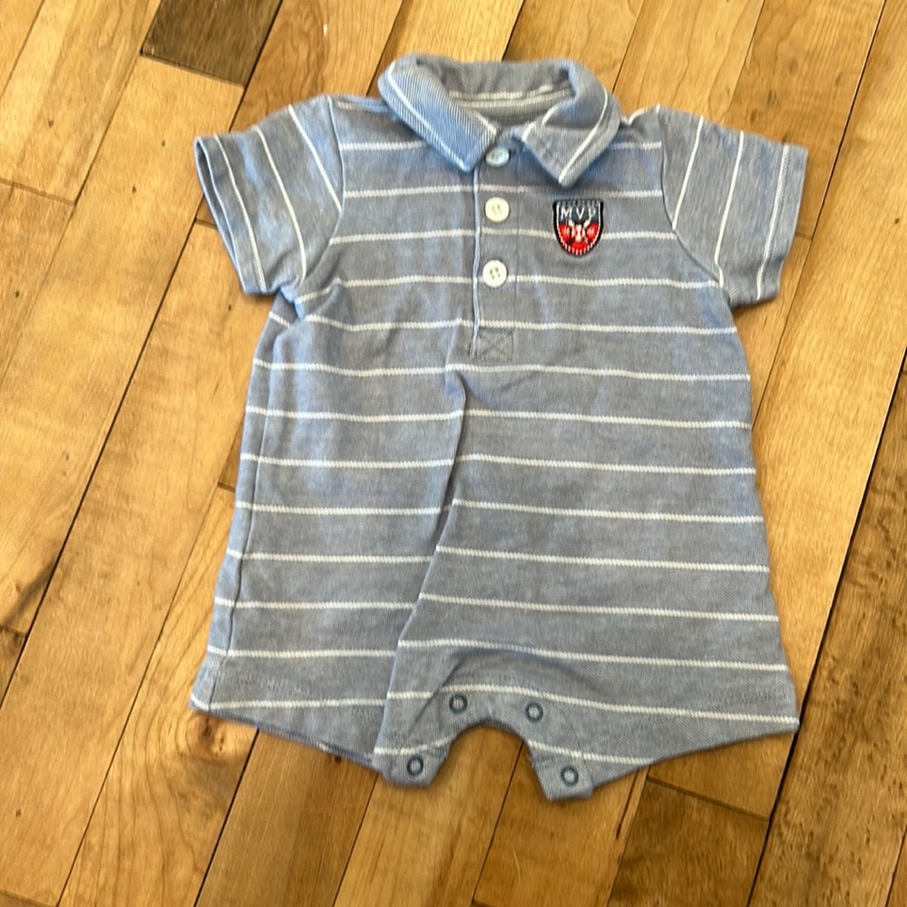 ittle Me 3 month polo style romper